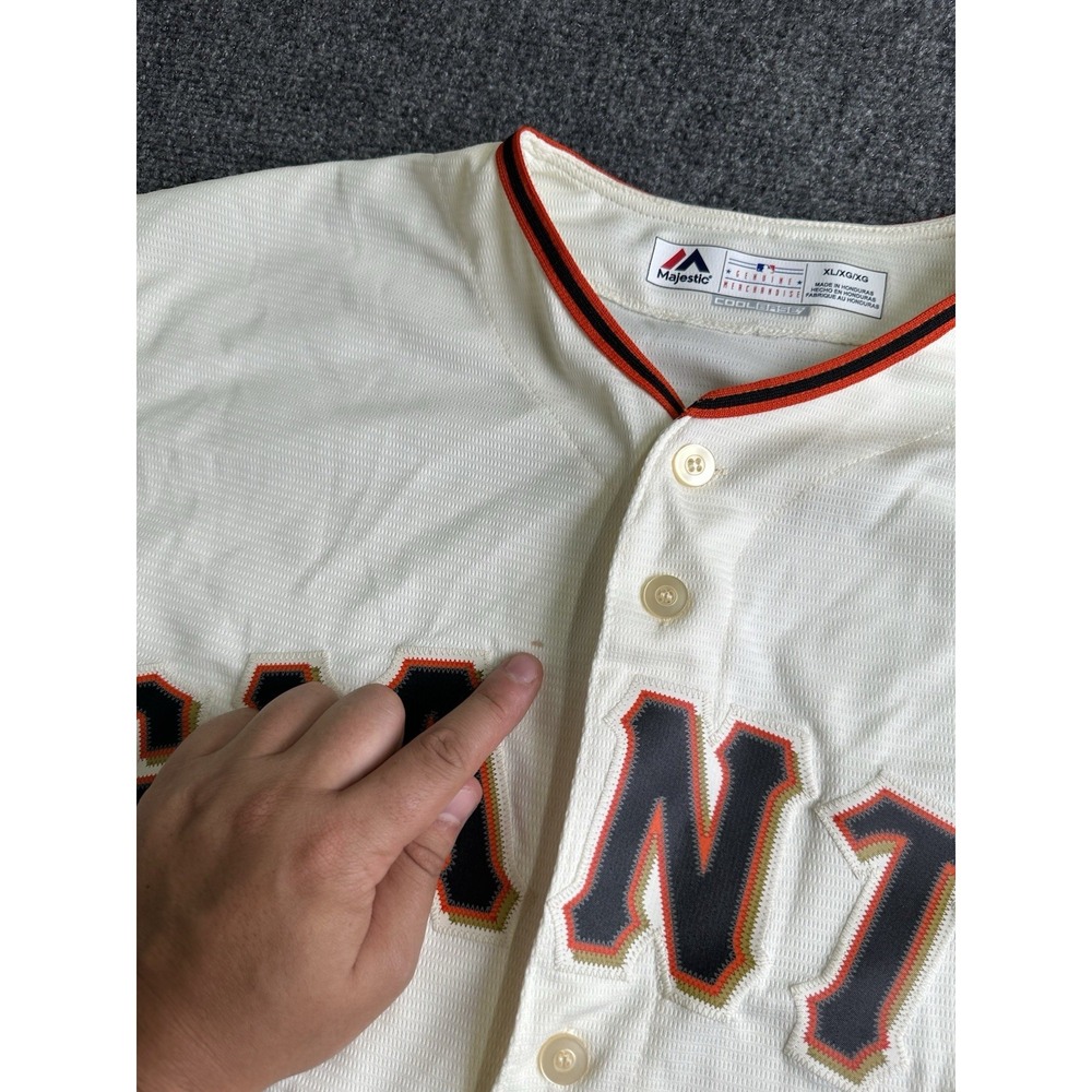 Mens Majestic San Francisco Giants MLB Cool Base Baseball Jersey, Size XL - Picture 9 of 10